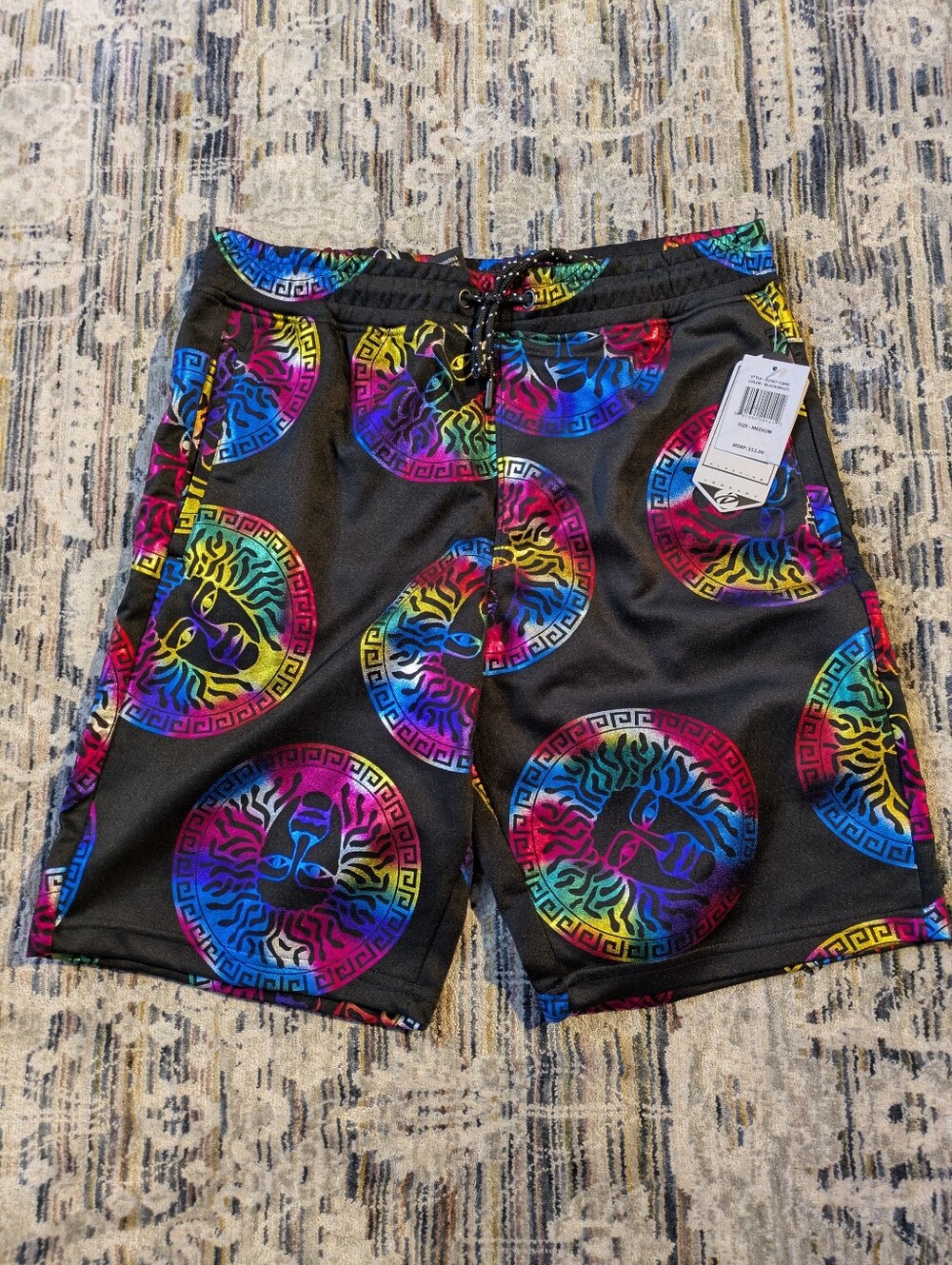 DRILL NYC Rainbow Medusa Athletic Shorts – Size Medium – NWT